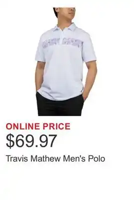 Costco Travis Mathew Men's Polo offer