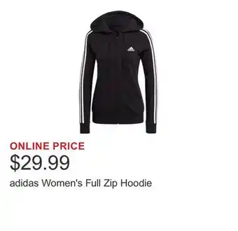 Costco adidas Women's Full Zip Hoodie offer