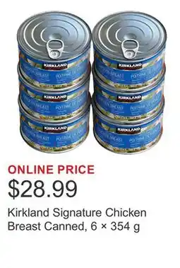 Costco Kirkland Signature Chicken Breast Canned, 6 × 354 g offer