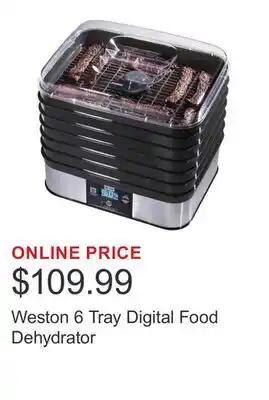 Costco Weston 6 Tray Digital Food Dehydrator offer