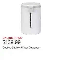 Costco Cuckoo 5 L Hot Water Dispenser offer