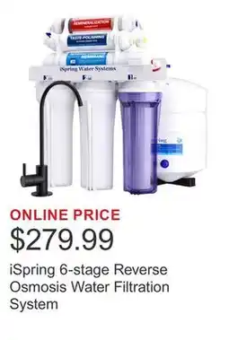 Costco iSpring 6-stage Reverse Osmosis Water Filtration System offer