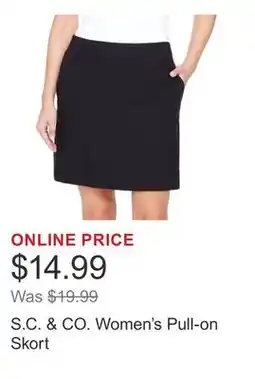 Costco S.C. & CO. Women's Pull-on Skort offer
