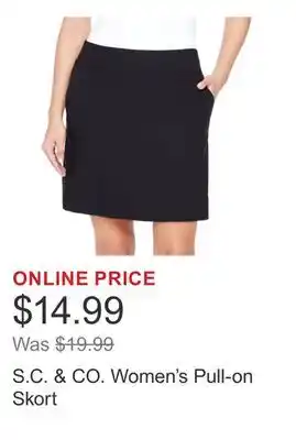 Costco S.C. & CO. Women's Pull-on Skort offer