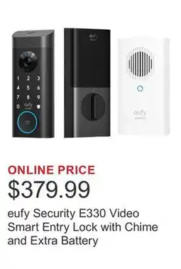 Costco eufy Security E330 Video Smart Entry Lock with Chime and Extra Battery offer