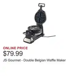 Costco JS Gourmet - Double Belgian Waffle Maker offer