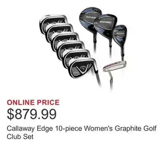 Costco Callaway Edge 10-piece Women's Graphite Golf Club Set offer