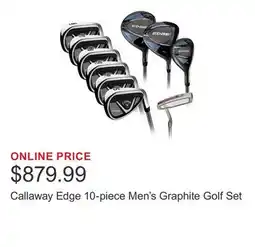 Costco Callaway Edge 10-piece Men's Graphite Golf Set offer