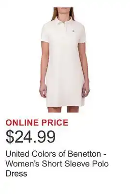 Costco United Colors of Benetton - Women's Short Sleeve Polo Dress offer