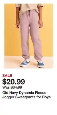 Old Navy Old Navy Dynamic Fleece Jogger Sweatpants for Boys offer
