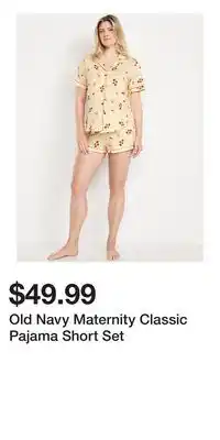 Old Navy Old Navy Maternity Classic Pajama Short Set offer