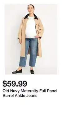 Old Navy Old Navy Maternity Full Panel Barrel Ankle Jeans offer