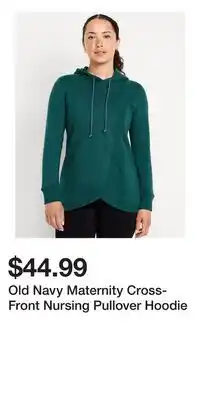 Old Navy Old Navy Maternity Cross-Front Nursing Pullover Hoodie offer