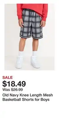 Old Navy Old Navy Knee Length Mesh Basketball Shorts for Boys offer