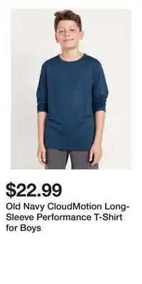 Old Navy Old Navy CloudMotion Long-Sleeve Performance T-Shirt for Boys offer