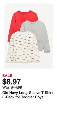 Old Navy Old Navy Long-Sleeve T-Shirt 3-Pack for Toddler Boys offer