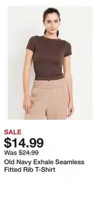 Old Navy Old Navy Exhale Seamless Fitted Rib T-Shirt offer
