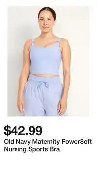 Old Navy Old Navy Maternity PowerSoft Nursing Sports Bra offer