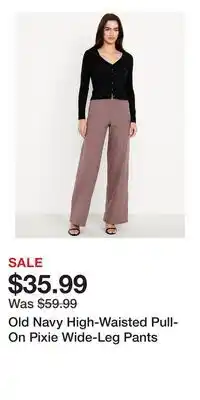 Old Navy Old Navy High-Waisted Pull-On Pixie Wide-Leg Pants offer