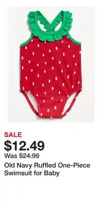 Old Navy Old Navy Ruffled One-Piece Swimsuit for Baby offer