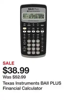 Newegg Texas Instruments BAII PLUS Financial Calculator offer
