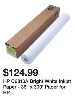 Newegg HP C6810A Bright White Inkjet Paper - 36 x 300' Paper for HP Designjet Printers - 1 Roll offer