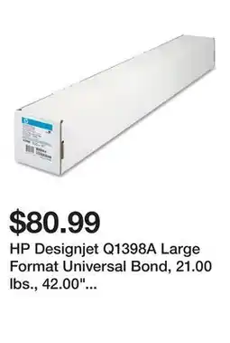 Newegg HP Designjet Q1398A Large Format Universal Bond, 21.00 lbs., 42.00 x 150.00 ft., White offer