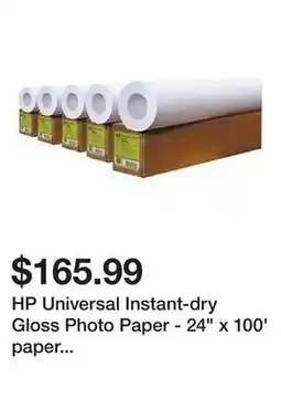 Newegg HP Universal Instant-dry Gloss Photo Paper - 24 x 100' paper Q6574A for HP designjets - 1 roll offer