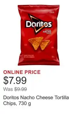 Costco Doritos Nacho Cheese Tortilla Chips, 730 g offer