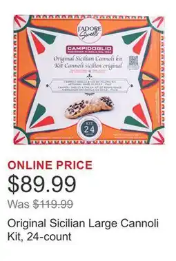 Costco Original Sicilian Large Cannoli Kit, 24-count offer