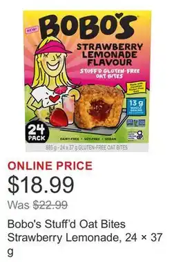 Costco Bobo's Stuff'd Oat Bites Strawberry Lemonade, 24 × 37 g offer