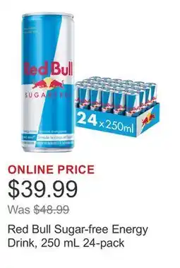 Costco Red Bull Sugar-free Energy Drink, 250 mL 24-pack offer