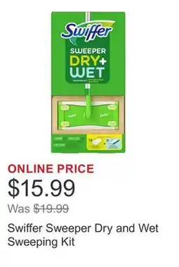 Costco Swiffer Sweeper Dry and Wet Sweeping Kit offer