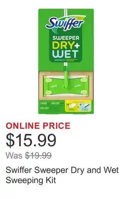 Costco Swiffer Sweeper Dry and Wet Sweeping Kit offer