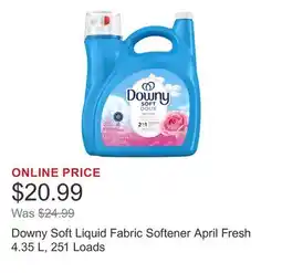 Costco Downy Soft Liquid Fabric Softener April Fresh 4.35 L, 251 Loads offer