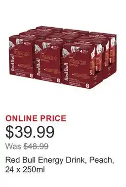 Costco Red Bull Energy Drink, Peach, 24 x 250ml offer