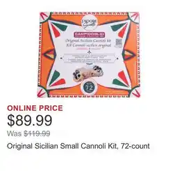 Costco Original Sicilian Small Cannoli Kit, 72-count offer