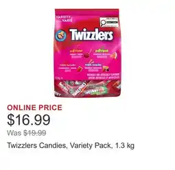 Costco Twizzlers Candies, Variety Pack, 1.3 kg offer