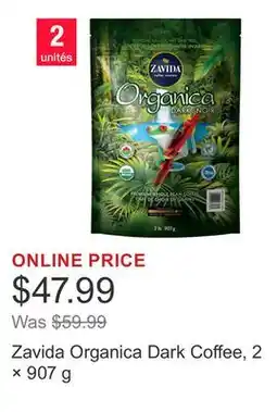 Costco Zavida Organica Dark Coffee, 2 × 907 g offer