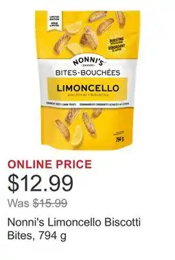 Costco Nonni's Limoncello Biscotti Bites, 794 g offer