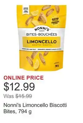 Costco Nonni's Limoncello Biscotti Bites, 794 g offer