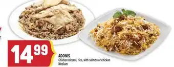 Marché Adonis ADONIS Chicken biryani, rice, with salmon or chicken Medium offer