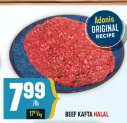 Marché Adonis BEEF KAFTA HALAL offer