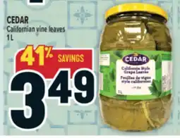 Marché Adonis CEDAR Californian vine leaves offer