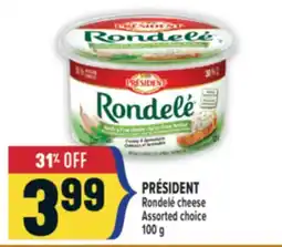 Marché Adonis PRÉSIDENT Rondelé cheese offer