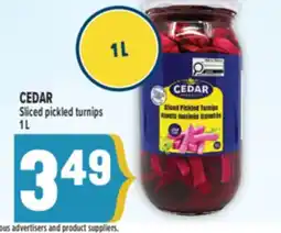 Marché Adonis CEDAR Sliced pickled turnips offer