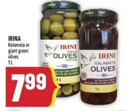 Marché Adonis IRINA Kalamata or giant green olives offer