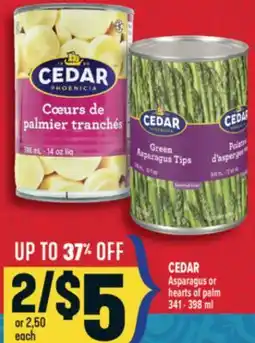 Marché Adonis CEDAR Asparagus or hearts of palm offer