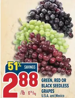 Marché Adonis GREEN, RED OR BLACK SEEDLESS GRAPES offer