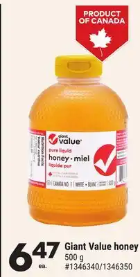 Giant Tiger Giant Value honey offer